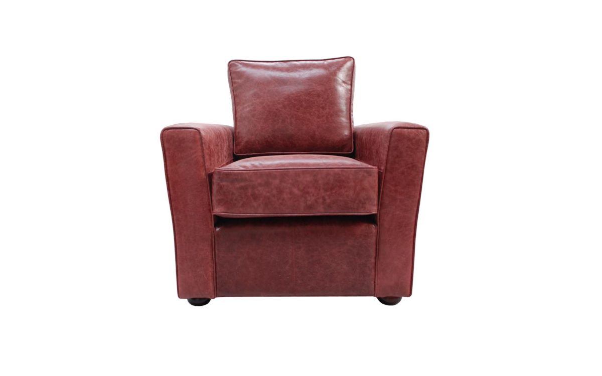 Longford Red Leather Armchair